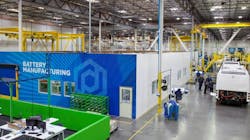 Proterra&apos;s new battery manufacturing line is co-located within its existing EV bus facility.