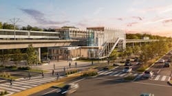 A rendering of the Notre Dame station on the proposed east build out of the REM light-rail project. A rendering of the Notre Dame station on the proposed east build out of the REM light-rail project.