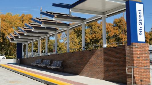 The project included installing RAPID stations on both sides of Virginia Street.