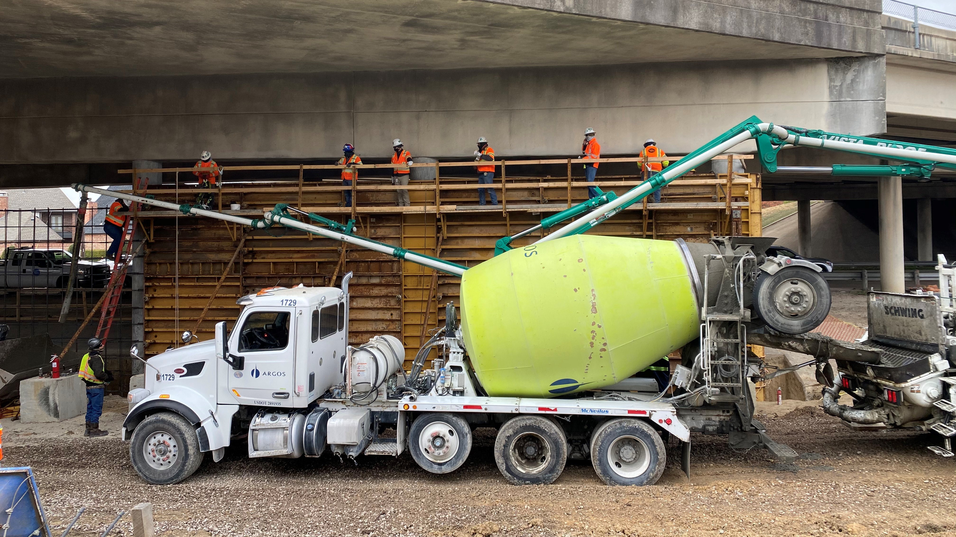 Works preparing for the first concrete pour of the Silver Line project.