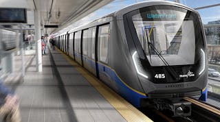 A rendering of a new SkyTrain rail car to be built by Bombardier.