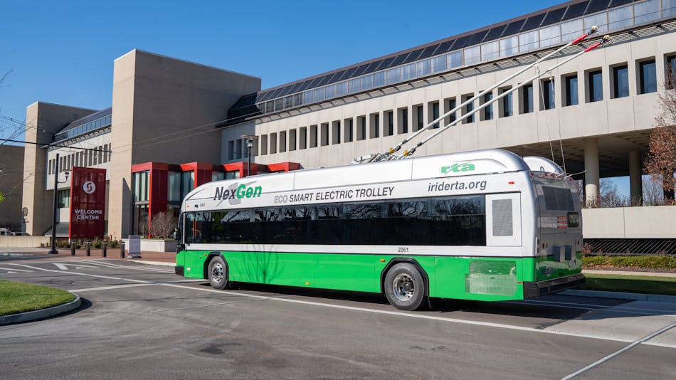 One of Greater Dayton RTA&apos;s NexGen buses at Sinclair College.