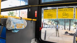 The Metropolitan Transportation Authority, like several transit agencies, installed mask dispensers in buses to encourage and promote wearing of face coverings.