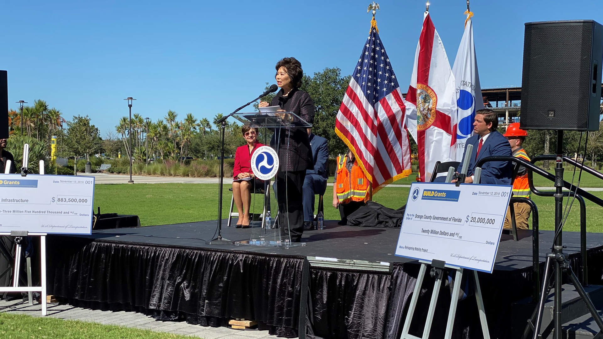 Sec. Elaine Chao speaks at a November 2019 event.