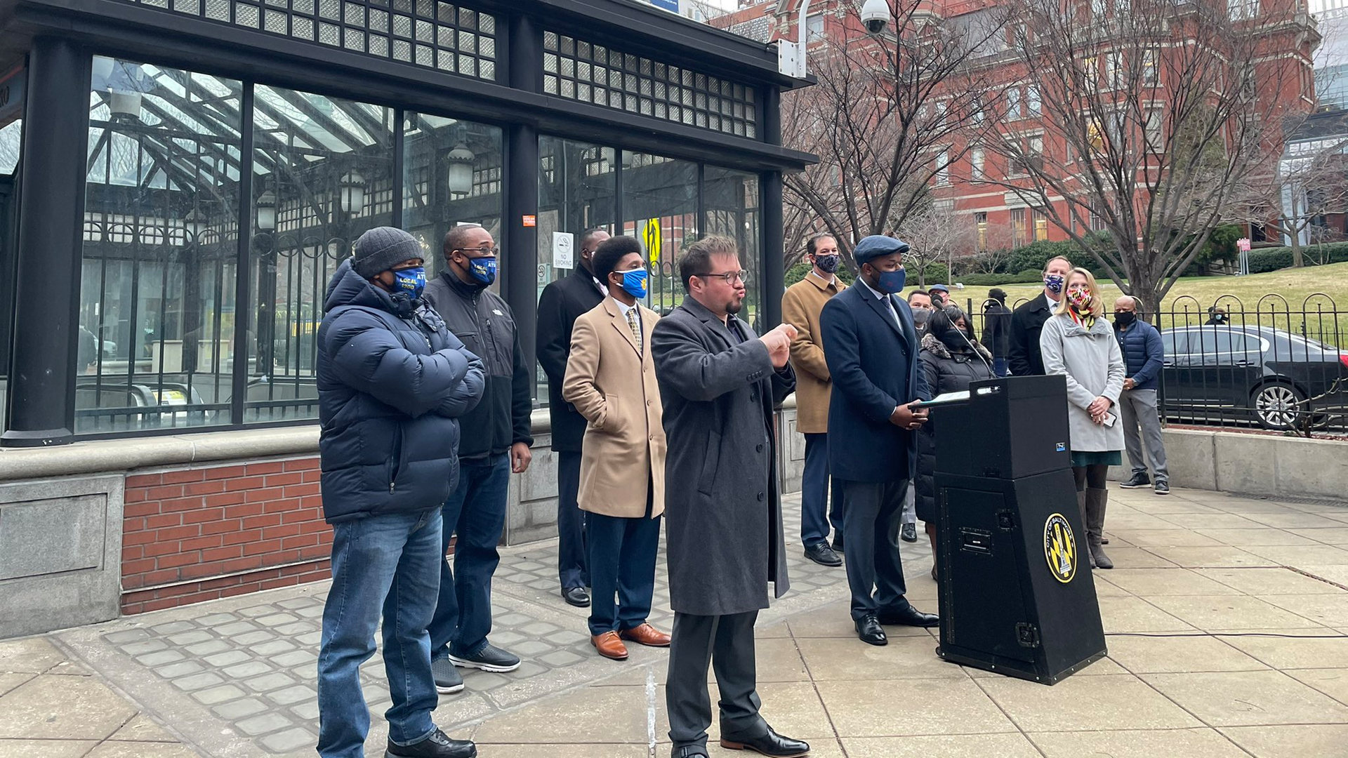 City, county and state officials held a press conference Jan. 11 about the need for state funding for the Maryland Transit Administration. Sen. McCray and Del. Brooke Lierman are reintroducing the Transit Safety and Investment Act that would provide additional funding to MTA.