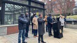 City, county and state officials held a press conference Jan. 11 about the need for state funding for the Maryland Transit Administration. Sen. McCray and Del. Brooke Lierman are reintroducing the Transit Safety and Investment Act that would provide additional funding to MTA. City, county and state officials held a press conference Jan. 11 about the need for state funding for the Maryland Transit Administration. Sen. McCray and Del. Brooke Lierman are reintroducing the Transit Safety and Investment Act that would provide additional funding to MTA.