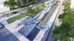 A rendering of the Mariners Harbor Station on the proposed Staten Island North Shore Bus Rapid Transit route. A rendering of the Mariners Harbor Station on the proposed Staten Island North Shore Bus Rapid Transit route.