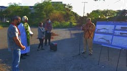 A screen grab from a Facebook video highlighting the groundbreaking ceremony for Maui County Department of Transportation Central Maui Transit Hub. A screen grab from a Facebook video highlighting the groundbreaking ceremony for Maui County Department of Transportation Central Maui Transit Hub.