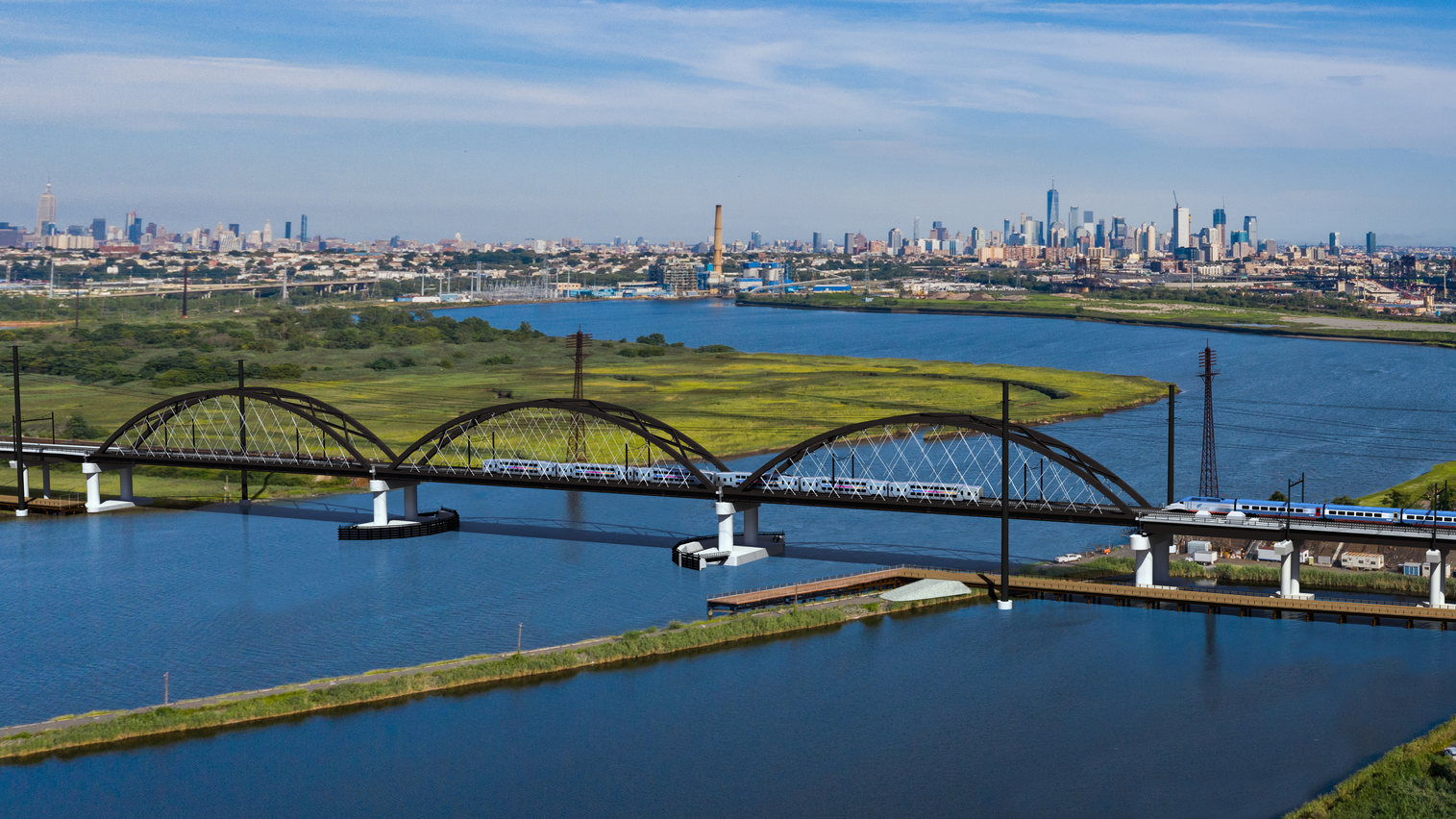 A rendering of the new Portal Bridge, which was awarded funds through the CIG Program in January 2021.