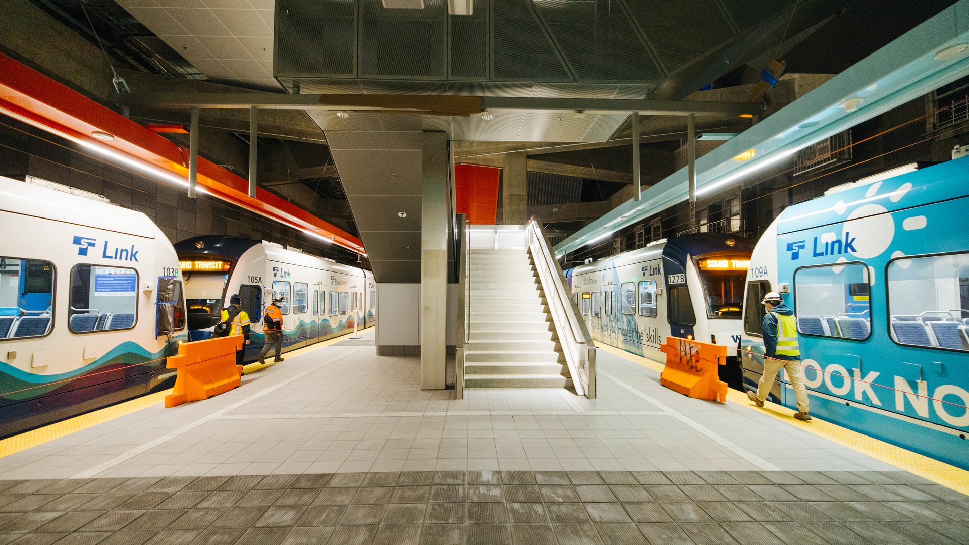 Construction at the UDistrict station was substantially completed last summer.