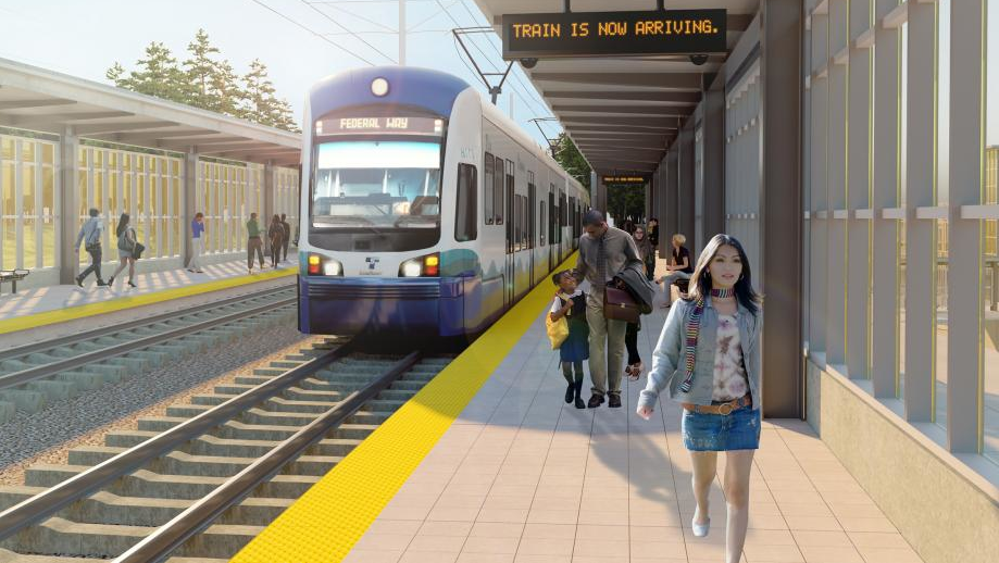 Artist rendering of station design courtesy of Sound Transit.