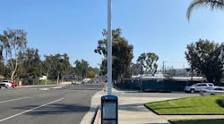 The ECM Connect installed at one of Long Beach Transit bus stops.