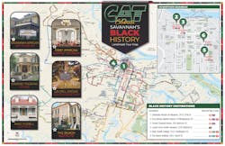 CAT developed a custom bus map directing riders to historically significant landmarks of Black history in Savannah. CAT developed a custom bus map directing riders to historically significant landmarks of Black history in Savannah.