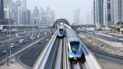 Dubai&apos;s automated metro system.