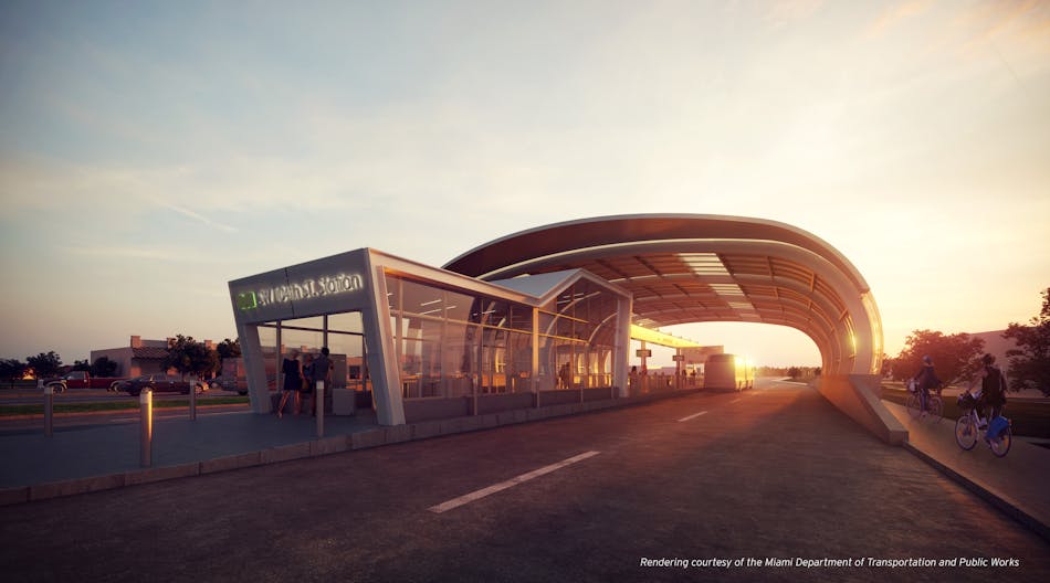 A rendering of a Miami-Dade Transitway station.