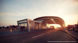 A rendering of a Miami-Dade Transitway station. A rendering of a Miami-Dade Transitway station.