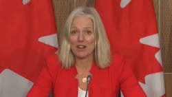 Minister Catherine McKenna speaks during a televised press conference announcing Canada's first dedicated rural transit fund. Minister Catherine McKenna speaks during a televised press conference announcing Canada's first dedicated rural transit fund.