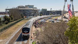 A 2016 inspection trip organized by Amtrak and the Southern Rail Commission was meant to highlight the opportunity restoring passenger rail along the Gulf Coast could provide. A 2016 inspection trip organized by Amtrak and the Southern Rail Commission was meant to highlight the opportunity restoring passenger rail along the Gulf Coast could provide.