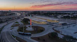 An Aerial view of Houston METRO’s Northwest Transit Center.