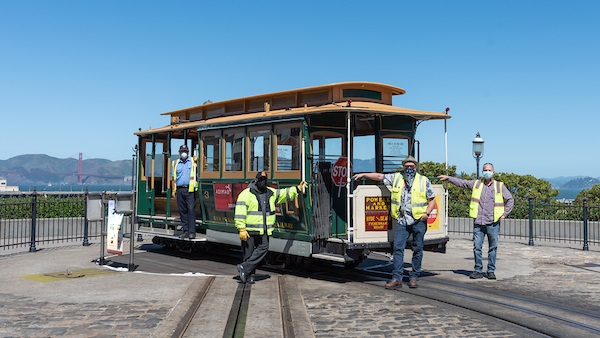 The Powell/Hyde Cable Car turnaround at Fisherman's Wharf.