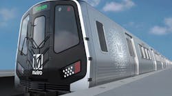 A rendering of the new 8000-series cars that will be built by Hitachi Rail for WMATA.