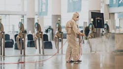 Facility undergoing cleaning Facility undergoing cleaning