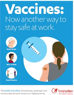 An example of a poster Trandev developed to promote acceptance of vaccines. An example of a poster Trandev developed to promote acceptance of vaccines.