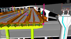 A 3D cross-section model of the Red Purple Bypass and North Mainline for the Red and Purple Line Modernization Program in Chicago. 3D digital models provide much more detail, fewer errors, increased safety, and significant savings compared with a traditional 2D paper-only set of plans.