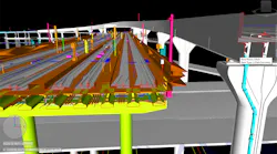 A 3D cross-section model of the Red Purple Bypass and North Mainline for the Red and Purple Line Modernization Program in Chicago. 3D digital models provide much more detail, fewer errors, increased safety, and significant savings compared with a traditional 2D paper-only set of plans.