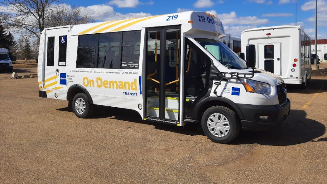 The city of Edmonton and Edmonton Transit Service will launch Canada&apos;s largest on-demand transit service in partnership with Via and PWTransit using 57 shuttles.