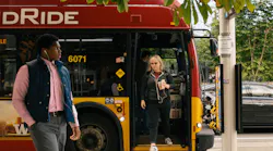 A pre-COVID-19 pandemic image of the Seattle area's RapidRide bus service.