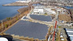 RIPTA will receive energy credits from the 6,000-panel solar array, which it estimates will save the authority $250,000 annually in electricity costs. RIPTA will receive energy credits from the 6,000-panel solar array, which it estimates will save the authority $250,000 annually in electricity costs.