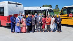 The Cherokee Nation rolled out two electric transit buses and one electric school bus as part of its week long celebration of Earth Day.