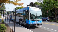 A Capital District Transportation Authority bus on route in Albany, New York. A Capital District Transportation Authority bus on route in Albany, New York.