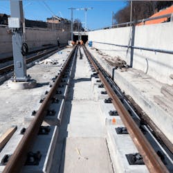 A look at the new rail work at the Brentcliffe Portal. A look at the new rail work at the Brentcliffe Portal.