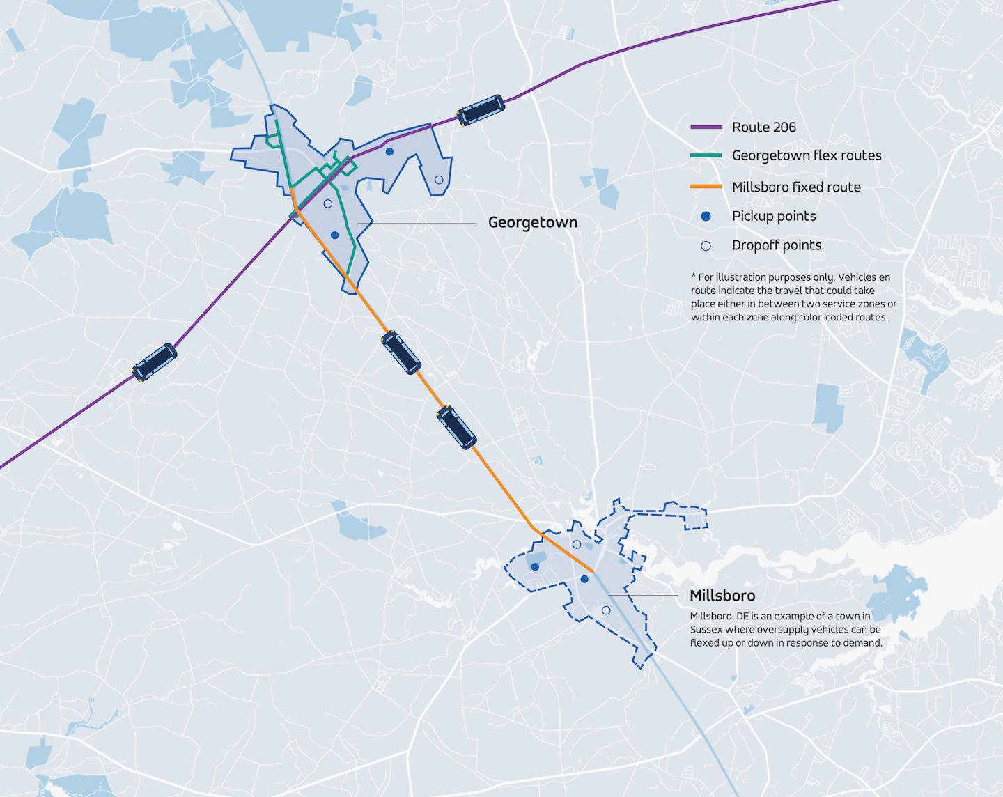 Delaware Transit Corporation, Via launch state’s first ondemand