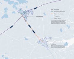 A map showing the new DART Connect service. A map showing the new DART Connect service.