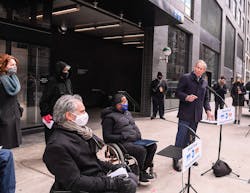 MTA Construction &amp; Development President Janno Lieber speaks April 2 at an event introducing the Zoning for Accessibility proposal.