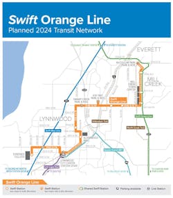 The Swift Orange Line will be the third BRT project Community Transit has brought to Everett, Wash., since 2009. The Swift Orange Line will be the third BRT project Community Transit has brought to Everett, Wash., since 2009.
