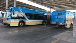 AVTA has logged more than four million miles on its fleet of electric buses. AVTA has logged more than four million miles on its fleet of electric buses.