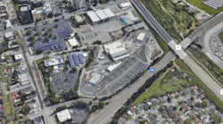 Image from Google Earth showing the Santa Clara Guadalupe Light Rail Yard.