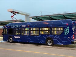 One of Brampton&apos;s eight new battery-electric buses to enter service on May 4.