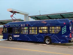 One of Brampton's eight new battery-electric buses to enter service on May 4. One of Brampton's eight new battery-electric buses to enter service on May 4.