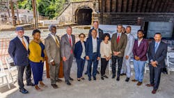 Federal, state and local officials, as well as descendants of the late-abolitionist Frederick Douglass, celebrated the 150th Anniversary of the B&P Tunnel's groundbreaking, as well as news that the replacement tunnel would be named after Frederick Douglass. Federal, state and local officials, as well as descendants of the late-abolitionist Frederick Douglass, celebrated the 150th Anniversary of the B&P Tunnel's groundbreaking, as well as news that the replacement tunnel would be named after Frederick Douglass.