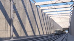 A rendering of future high-speed rail service in the Fresno Trench. A rendering of future high-speed rail service in the Fresno Trench.