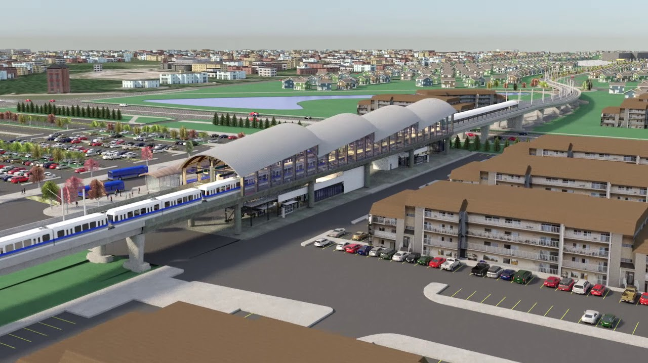 A rendering of the Capital Line South light-rail extension.