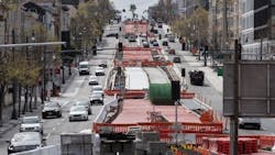 SFMTA's Van Ness BRT under construction; the project was one of 22 in the CIG Program to be allocated American Rescue Plan funds. SFMTA's Van Ness BRT under construction; the project was one of 22 in the CIG Program to be allocated American Rescue Plan funds.