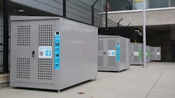 TransLink will install bike lockers at six transit hubs as part of a pilot program. TransLink will install bike lockers at six transit hubs as part of a pilot program.