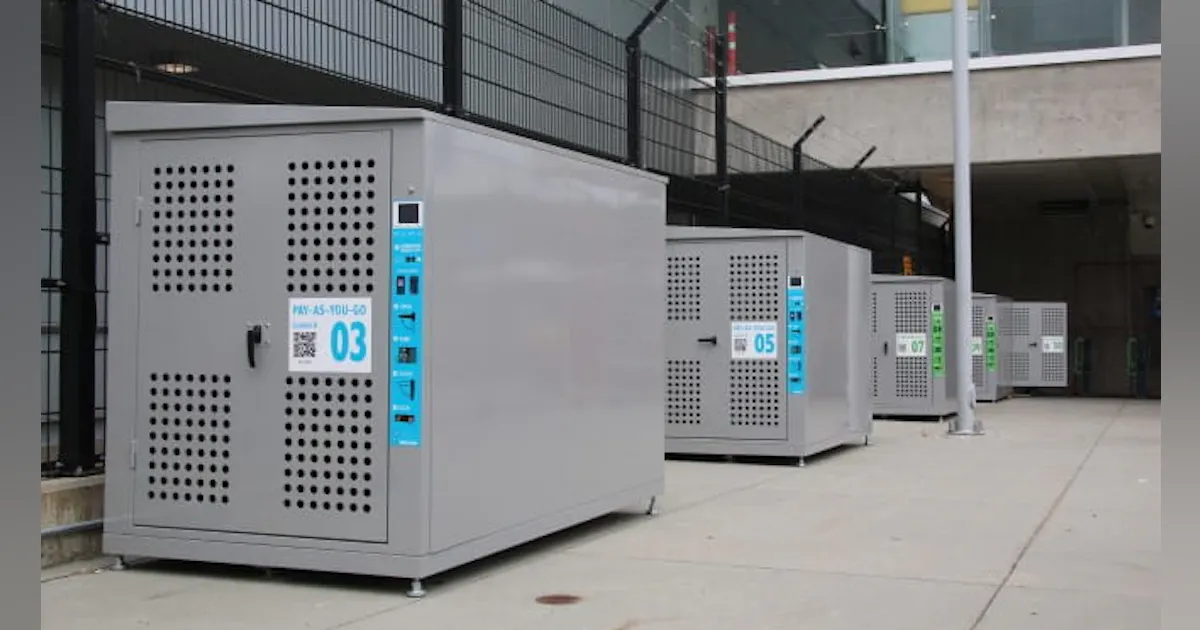 On-demand bike locker pilot starts at TransLink stations | Mass Transit