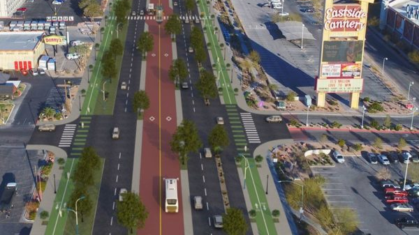 A rendering of the future Boulder Highway.